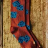 Imogene + Willie the "tumblin dice" sock in rust