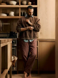 Imogene + Willie the ventura chore pant in dark mauve