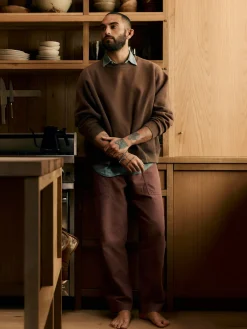 Imogene + Willie the ventura chore pant in dark mauve