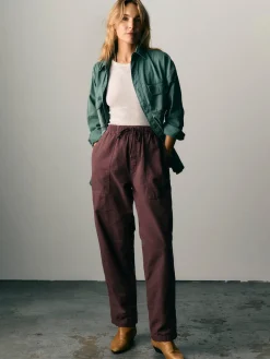 Women Imogene + Willie the ventura chore pant in dark mauve