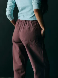 Women Imogene + Willie the ventura chore pant in dark mauve