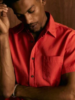 Imogene + Willie the whisper twill shirt in poppy