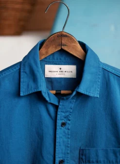 Imogene + Willie the whisper twill shirt in blue