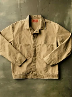 Imogene + Willie tracker jacket in washed khaki