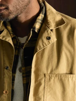 Imogene + Willie tracker jacket in washed khaki