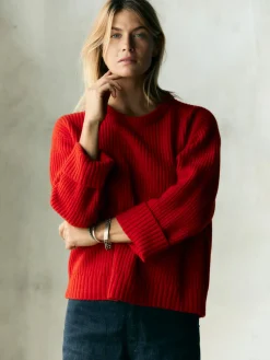 Women Imogene + Willie varese wool sweater in red