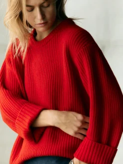 Women Imogene + Willie varese wool sweater in red