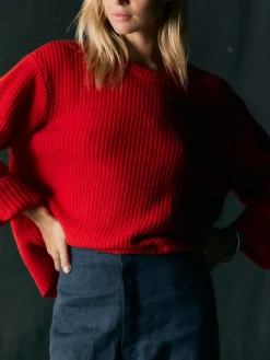 Women Imogene + Willie varese wool sweater in red