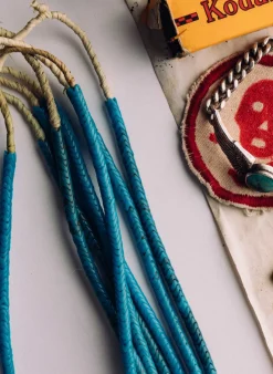 Women Imogene + Willie vintage african snake bead necklace in turquoise