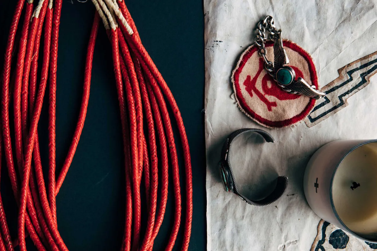 Women Imogene + Willie vintage african snake bead necklace