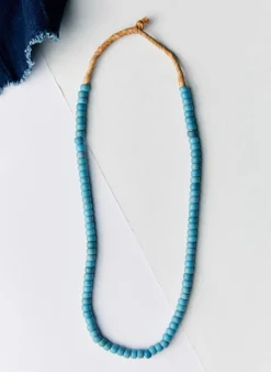 Women Imogene + Willie vintage aqua paderes necklace