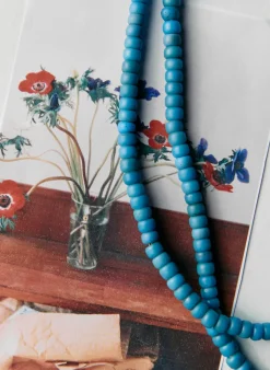 Women Imogene + Willie vintage aqua paderes necklace