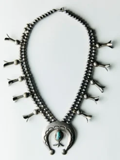 Women Imogene + Willie vintage navajo silver squash blossom