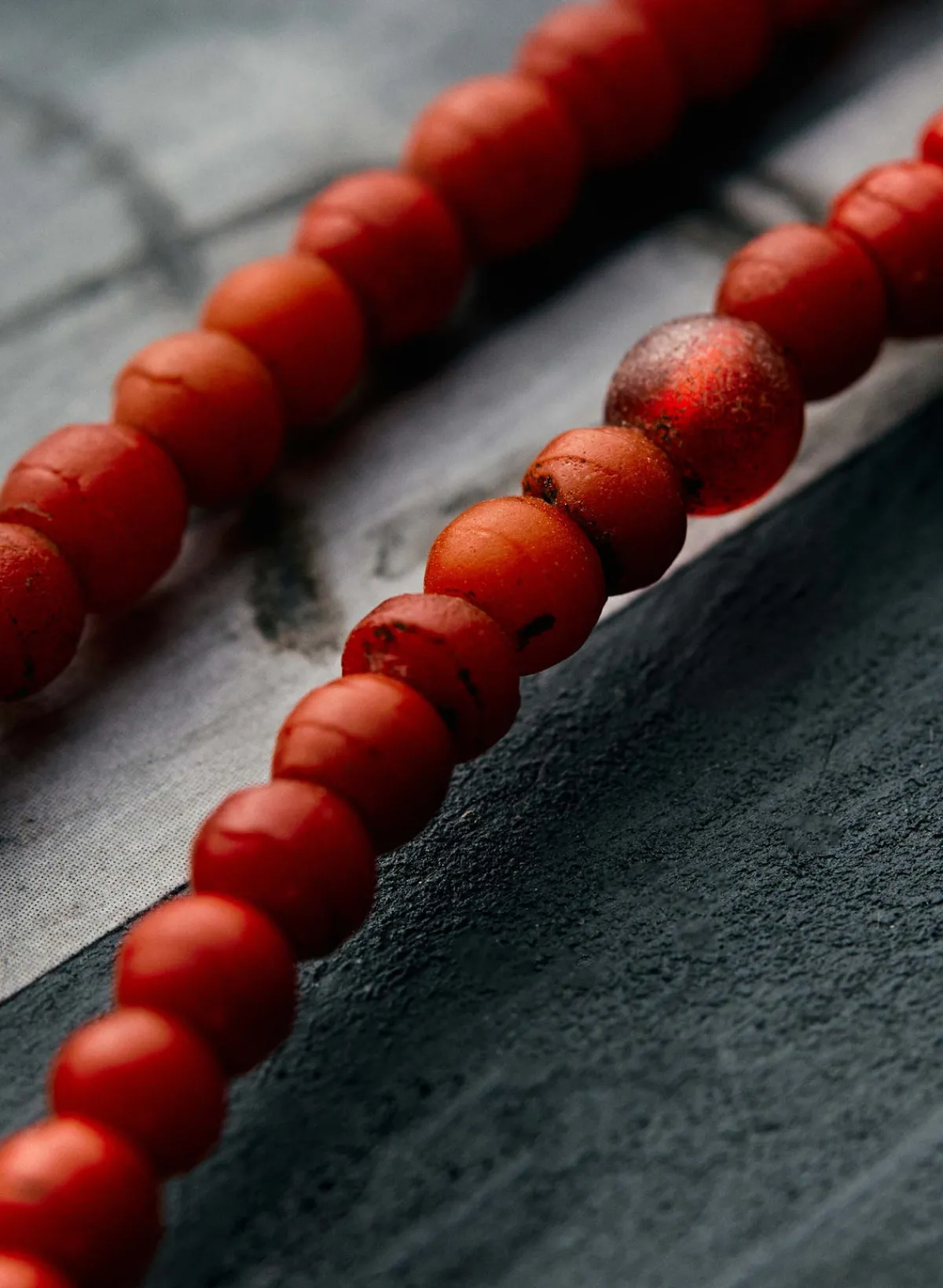 Women Imogene + Willie vintage red trade bead necklace