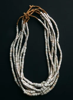 Women Imogene + Willie vintage white goomba trade bead necklace