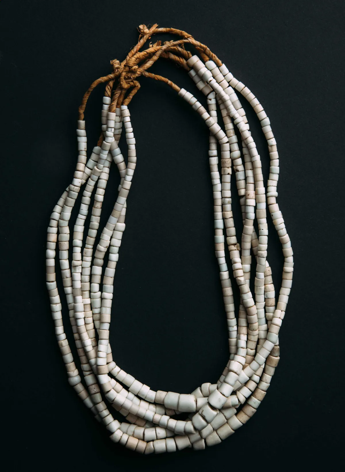 Women Imogene + Willie vintage white goomba trade bead necklace