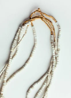 Women Imogene + Willie vintage white goomba trade bead necklace