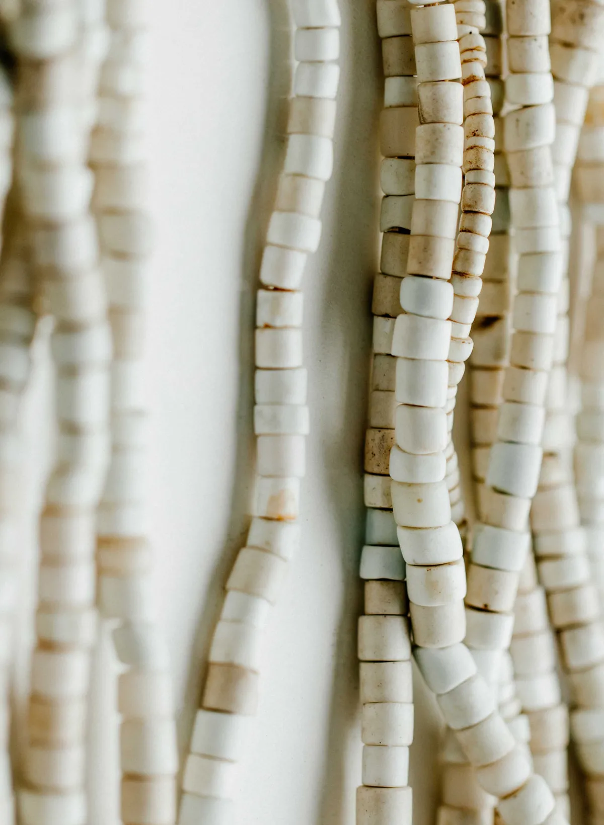 Women Imogene + Willie vintage white goomba trade bead necklace