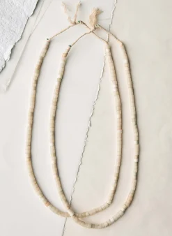 Women Imogene + Willie vintage white trade bead necklace