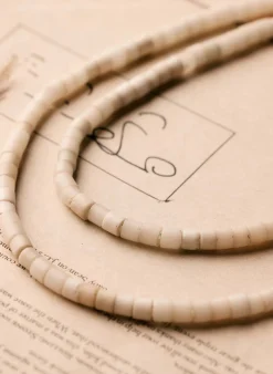 Women Imogene + Willie vintage white trade bead necklace