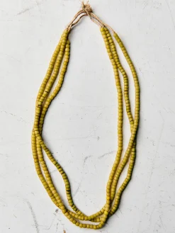 Women Imogene + Willie vintage yellow trade bead necklace