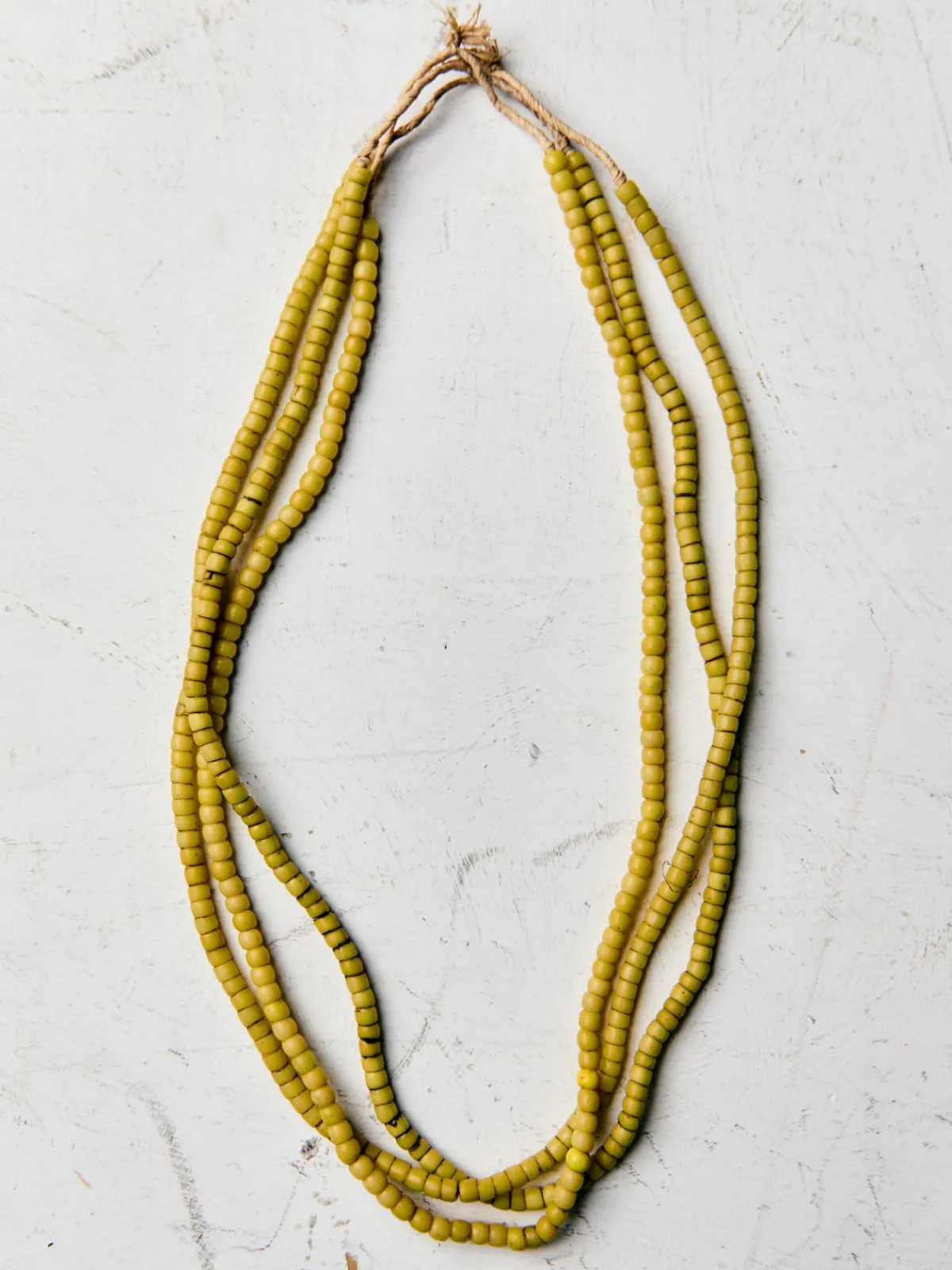 Women Imogene + Willie vintage yellow trade bead necklace