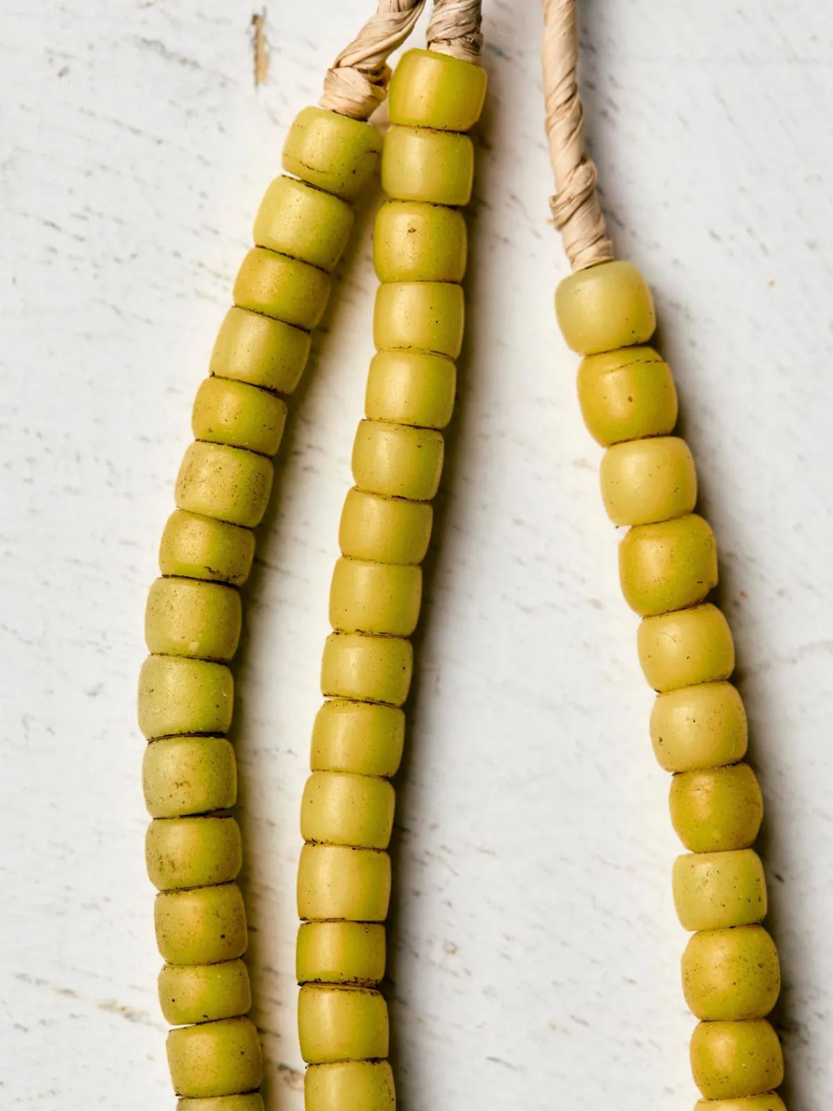 Women Imogene + Willie vintage yellow trade bead necklace