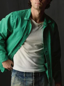 Imogene + Willie welder's jacket in seagreen ripstop