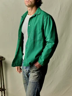 Imogene + Willie welder's jacket in seagreen ripstop